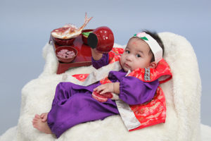 スタジオマリオでお食い初め